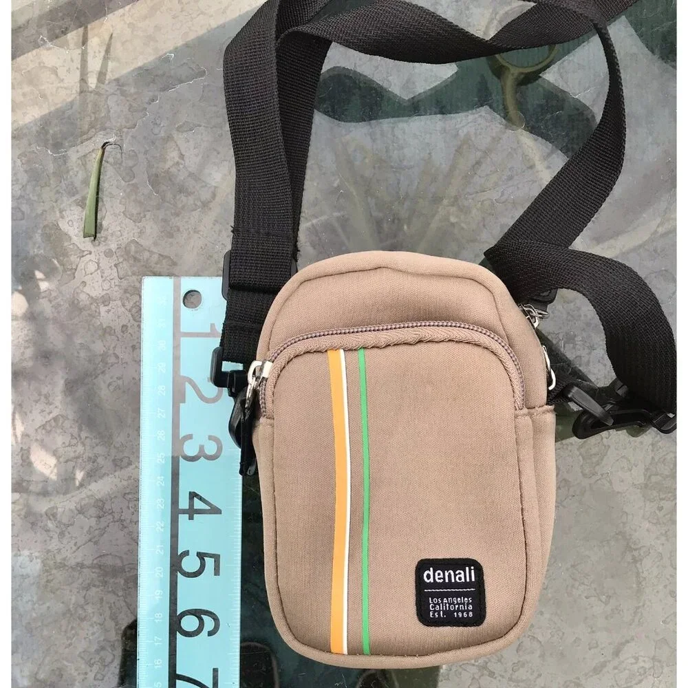 Denali Camera Portable Small Bag Case W Strap Hiking Photography Clip On Tan